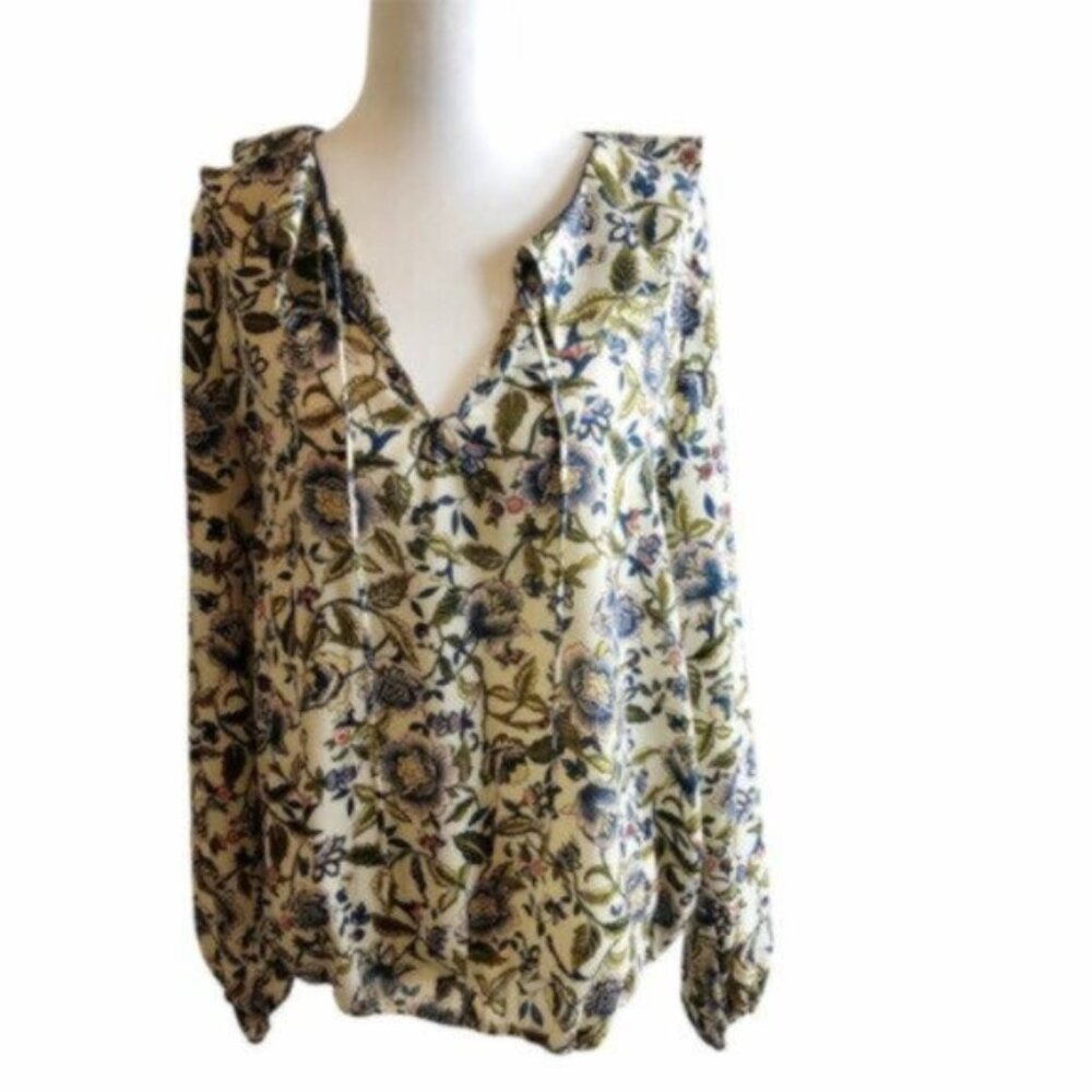 W5 Floral Ruffle Blouse Large - Picture 6 of 9